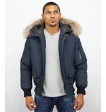 Enos Vinterjacka Online - Vinterjackor äkta Pälskrage - PI-7005B - Blå Enos Vinterjacka Online - Vinterjackor äkta Pälskrage - PI-7005B - Blå