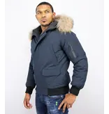 Enos Vinterjacka Online - Vinterjackor äkta Pälskrage - PI-7005B - Blå Enos Vinterjacka Online - Vinterjackor äkta Pälskrage - PI-7005B - Blå