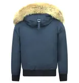 Enos Vinterjacka Online - Vinterjackor äkta Pälskrage - PI-7005B - Blå Enos Vinterjacka Online - Vinterjackor äkta Pälskrage - PI-7005B - Blå