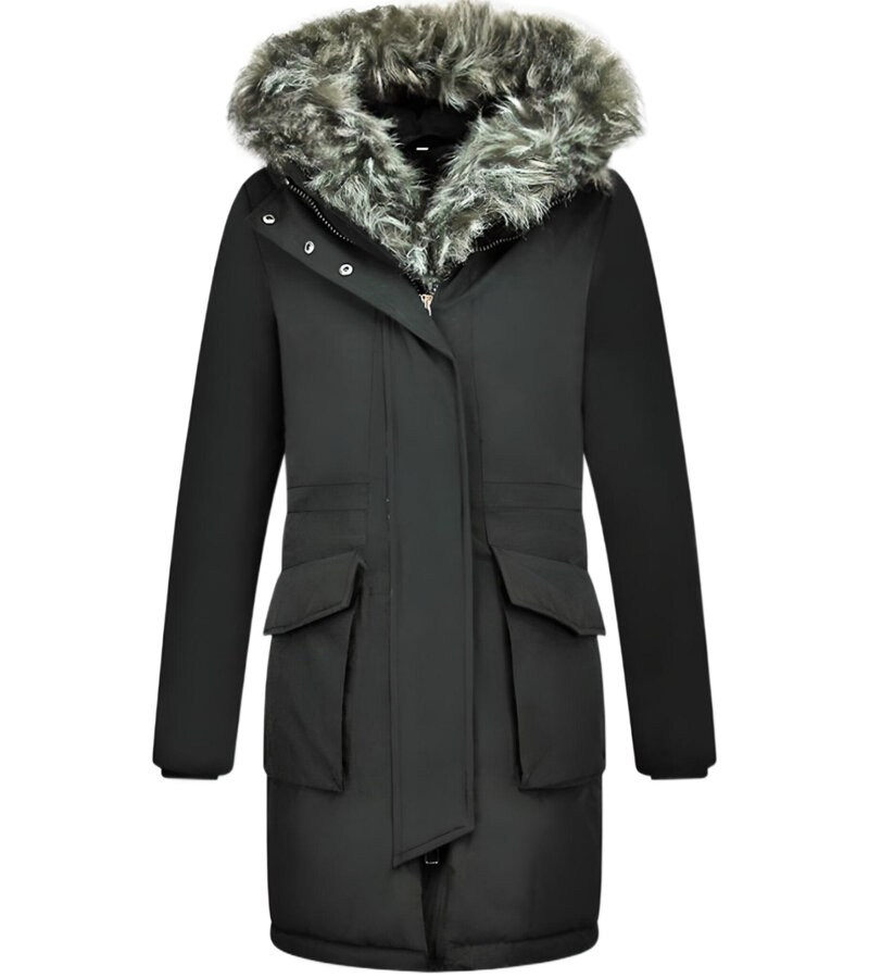 Gentile Bellini Parkas Vinterjackor Kvinna - Finaste Vinterjackan - LC2728Z - Svart