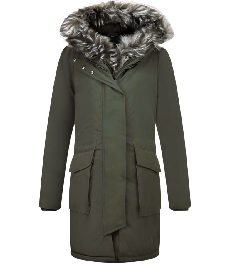 Gentile Bellini Parkas Vinterjackor Damer - Finaste Vinterjackan - LC2728G - Grön