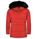 Enos Herr Tuff Vinterjacka - Män Långa Jackor 4 Pocet - PI-8667R - Röd