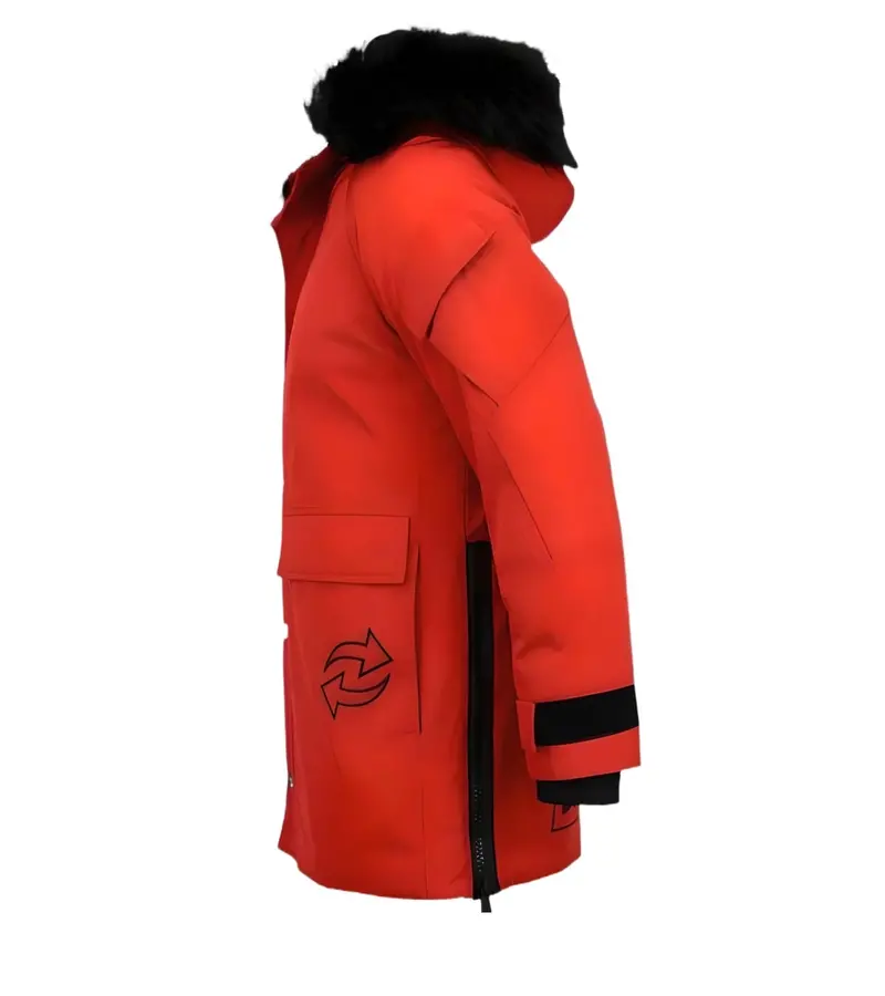 Enos Vinterjacka Fake Pälskrage - Exklusiva Vinterjackor Herr - PI-9803R - Röd