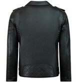 Enos Mockajacka herr - Faux leather jacket - Svart