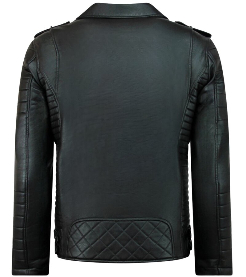 Enos Mockajacka herr - Faux leather jacket - Svart