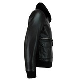 Wareen W Pilotjacka skinn herr - faux leather jacket - Svart