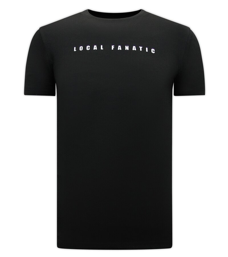 Local Fanatic Tecknad T-shirt För Män - Svart