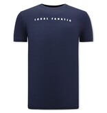 Local Fanatic Tecknad T-shirt för män - Marinblå