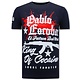 Pablo Escobar Print Herr T-shirt - Marinblå