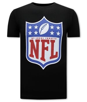 Local Fanatic NFL Shield Team Print T-shirt Herr - Svart