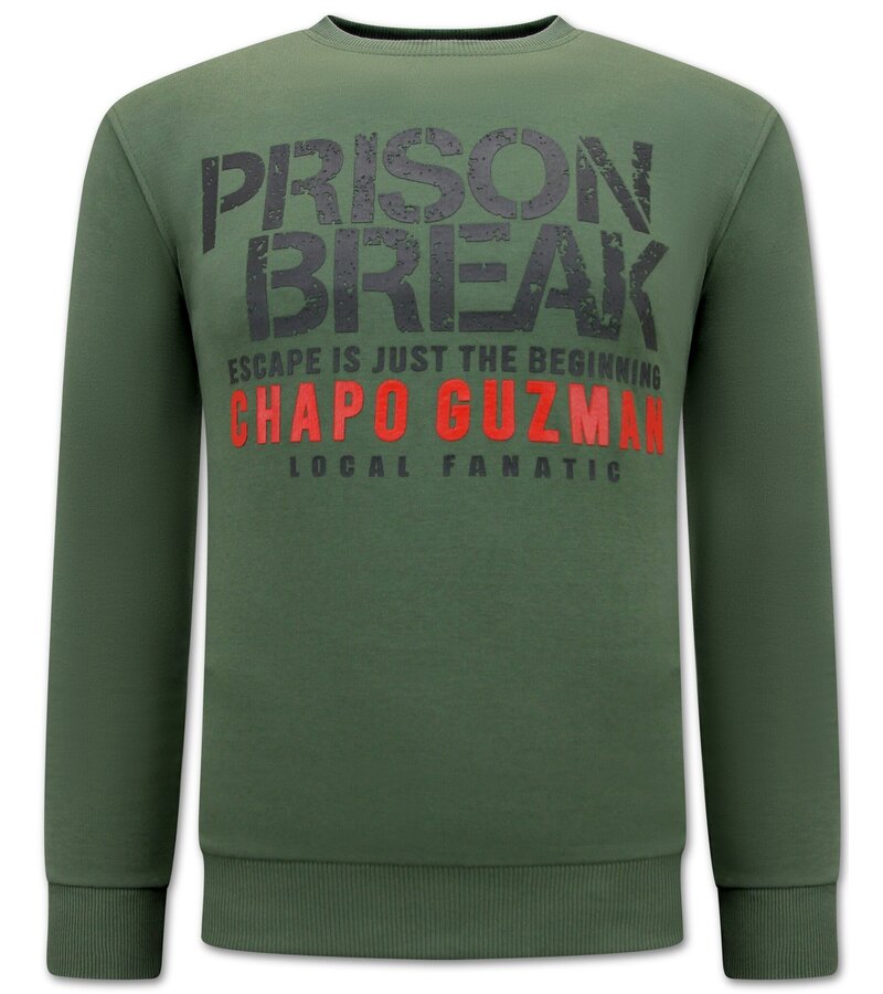 Local Fanatic Chapo Guzman Prison Break Herrtröja - Grön