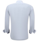 Gentile Bellini Snygga skjortor för män - Blus med Slim Fit  passform och stretch  - Vit Gentile Bellini Snygga skjortor för män - Blus med Slim Fit  passform och stretch  - Vit