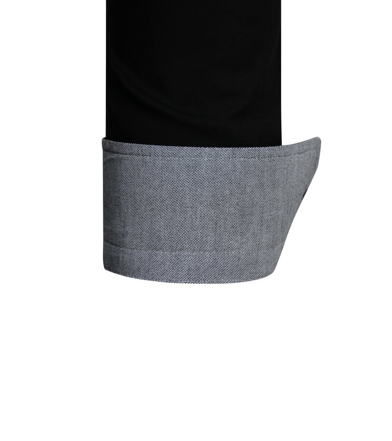 Gentile Bellini Businessskjorta för män - Blus med smal passform och stretch - Svart