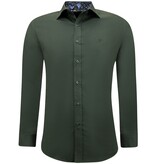 Gentile Bellini Formella skjortor för män - Blus med slim fit och stretch - Grön Gentile Bellini Formella skjortor för män - Blus med slim fit och stretch - Grön