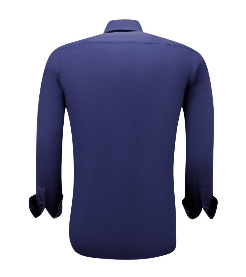 Gentile Bellini Neat Tailored Skjortor - Blus med slimmad passform och stretch - Blå