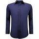 Snygga Satängskjortor För Män Slim Fit - Marinblå