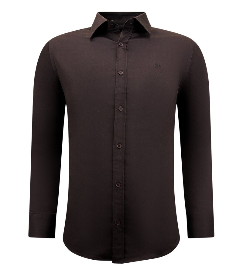 Gentile Bellini Snygga Business Special Satinskjortor Herr - Brun