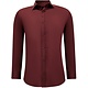 Snygg Snygg Satinblus För Män Slim Fit - Bordeaux