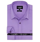 Gentile Bellini Snygg Formell Satängskjorta För Män Slim Fit - Lila Gentile Bellini Snygg Formell Satängskjorta För Män Slim Fit - Lila