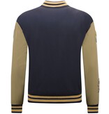 Enos Oversized Letterman Jacka  Herrar - 8633 - Marinblå