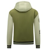 Enos Oversized Basebolljacka Classic med Huva -8632- Grön