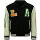 Broderad Vintage Varsity Jacka  Oversized - 851 - Svart
