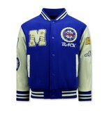 Enos Vintage Oversized American Baseball Jacke Herrar - 7086 - Blå