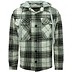 Lumberjacka med Teddy Wool Hood -7091- Svart