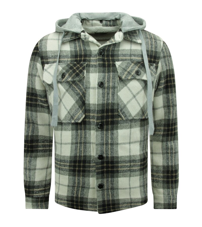 Enos Lumberjacka med Teddy Wool Hood -7091- Svart