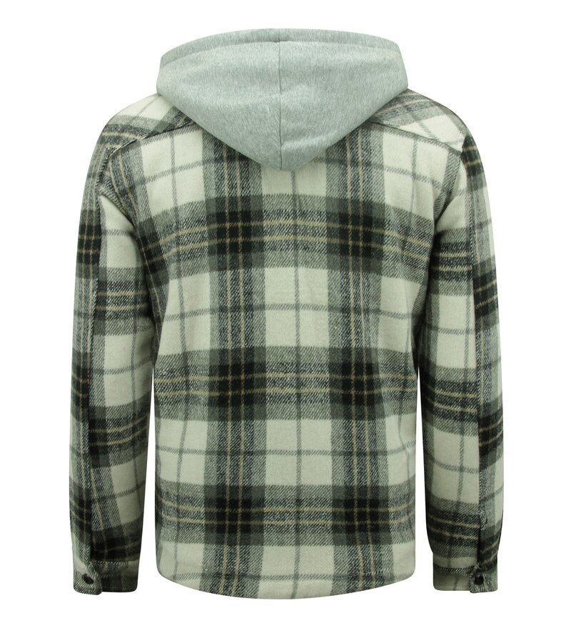 Enos Lumberjacka med Teddy Wool Hood -7091- Svart