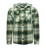 Enos Lumberjacket herr med huva -7091- Grön