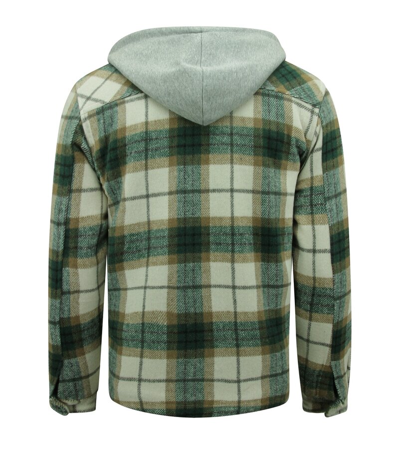 Enos Lumberjacket herr med huva -7091- Grön