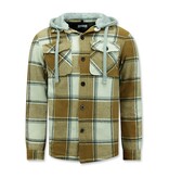 Enos Lumber Jacket med huva för herrar -7969 - Brun Enos Lumber Jacket med huva för herrar -7969 - Brun