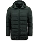 Enos Designer Parkas för män - Tvådelad jacka -8518 - Svart