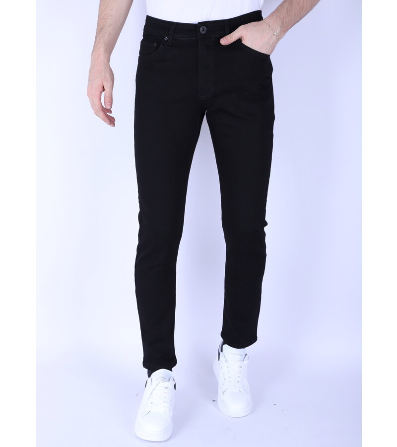 True Rise Jeans Herr Stretch Regular Fit - DP47 - Svart