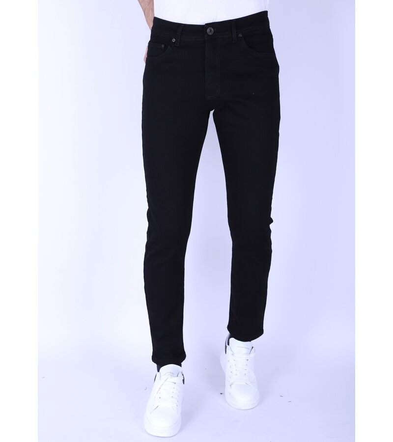 True Rise Jeans Herr Stretch Regular Fit - DP47 - Svart