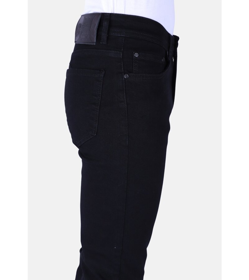True Rise Jeans Herr Stretch Regular Fit - DP47 - Svart