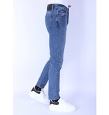True Rise Jeans För Män Med Raka Ben - Normal Passform - DP48 - Blå True Rise Jeans För Män Med Raka Ben - Normal Passform - DP48 - Blå