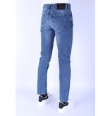 True Rise Jeans För Män Med Raka Ben - Normal Passform - DP48 - Blå True Rise Jeans För Män Med Raka Ben - Normal Passform - DP48 - Blå