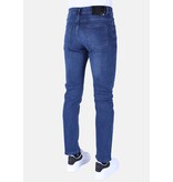True Rise Snygga Regular Fit Super Stretch Jeans För Män - DP52 - Blå