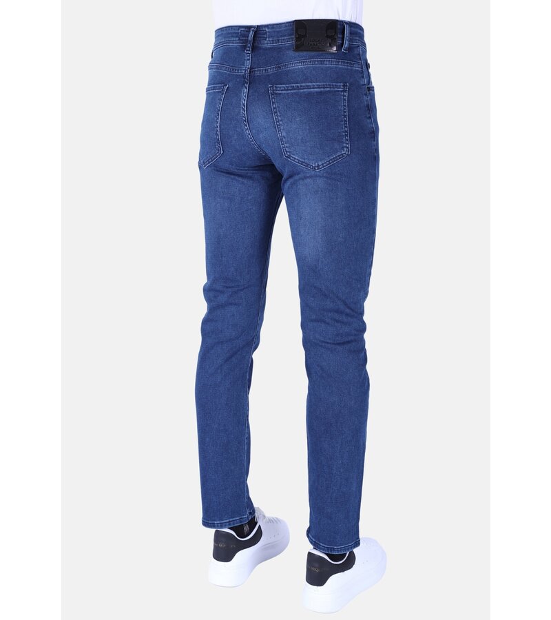 True Rise Snygga Regular Fit Super Stretch Jeans För Män - DP52 - Blå