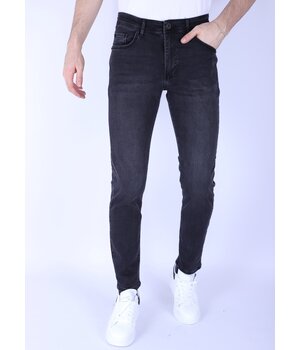 True Rise Snygga Regular Fit Stretch Jeans för män - DP53 - Svart