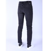 True Rise Snygga Regular Fit Stretch Jeans för män - DP53 - Svart