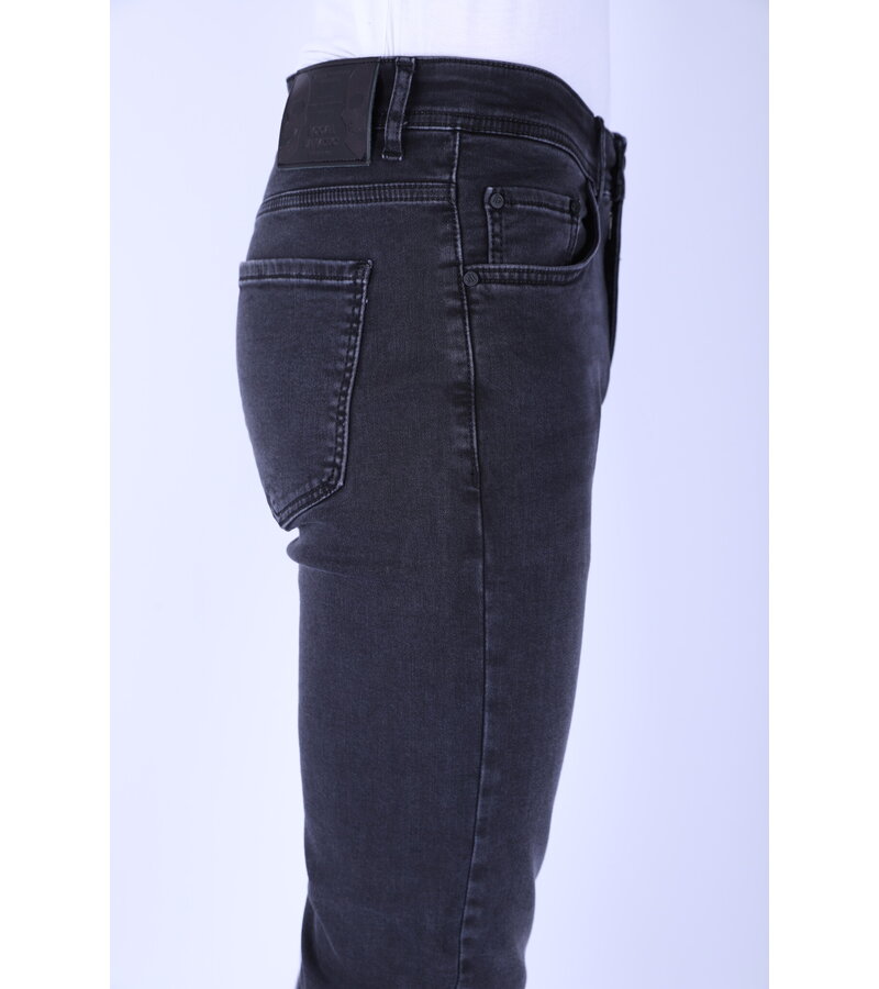 True Rise Snygga Regular Fit Stretch Jeans för män - DP53 - Svart
