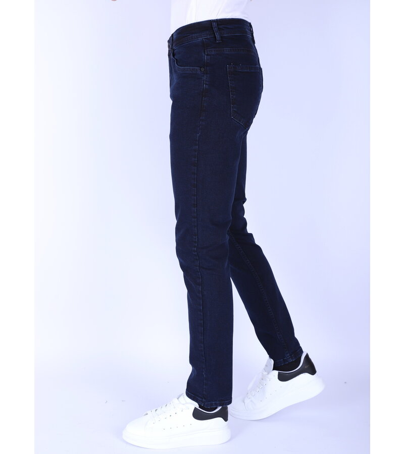 True Rise Jeans Herr Super Stretch Regular Fit Jeans - DP56 - Blå