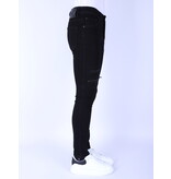 Local Fanatic Ripped Torn Jeans Herr - Slim Fit -1092- Svart Local Fanatic Ripped Torn Jeans Herr - Slim Fit -1092- Svart