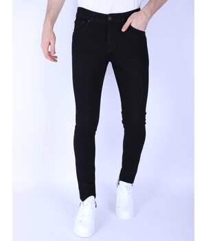 Local Fanatic Snygga Herrjeans Slim-Fit med Stretch -1091- Svart