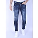Rippade Jeans För Män Slim Fit -1100 - Blå