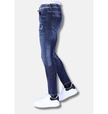 Local Fanatic Rippade Jeans För Män Slim Fit -1100 - Blå