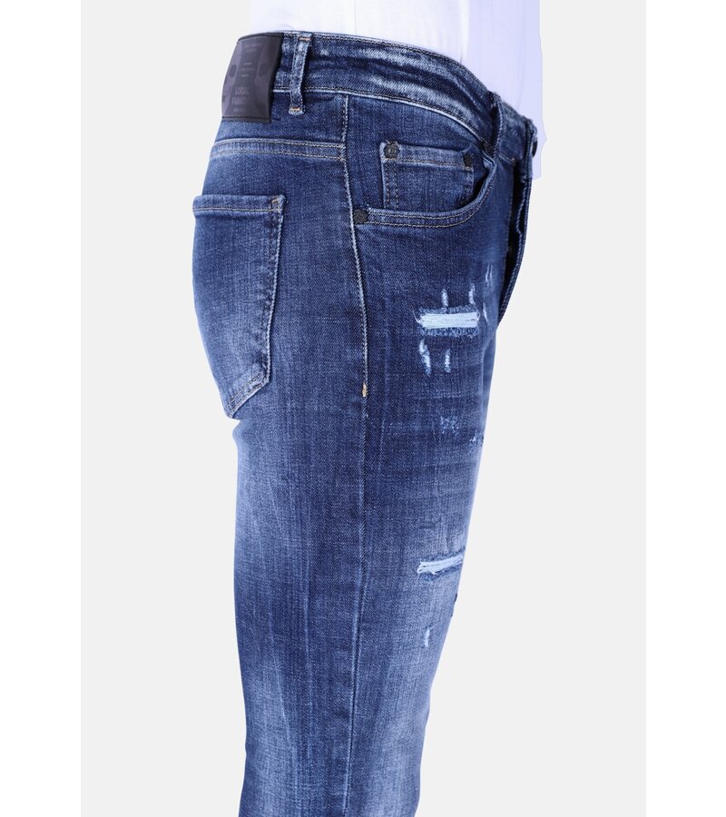 Local Fanatic Denim Blue Stone Washed Jeans Slim Fit -1103 - Blå